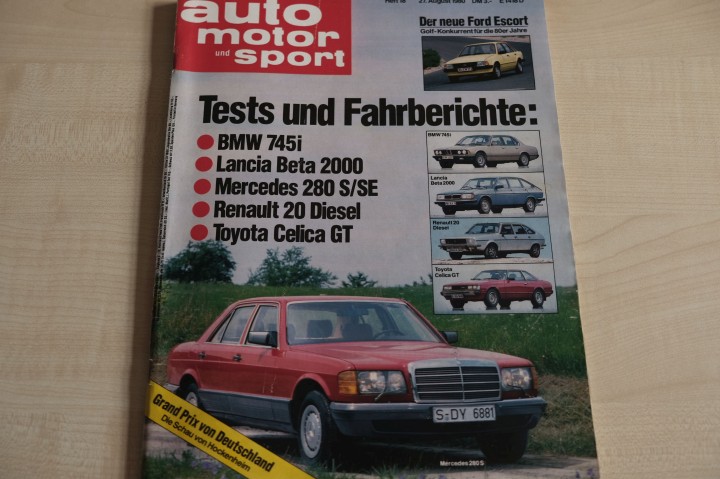Deckblatt Auto Motor und Sport (18/1980)